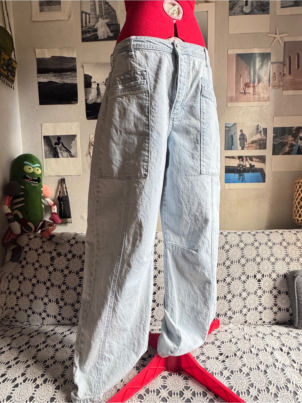 HABITUAL  BLUE Light Wash BAGGY Denim JEANS